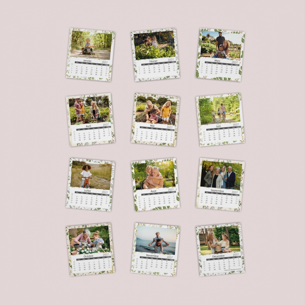 Calendriers magnétiques 12 planches