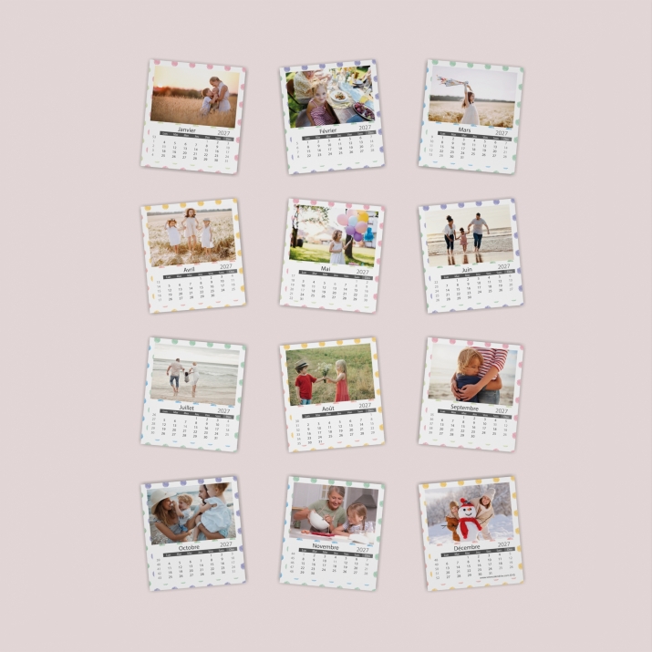 Calendriers magnétiques 12 planches