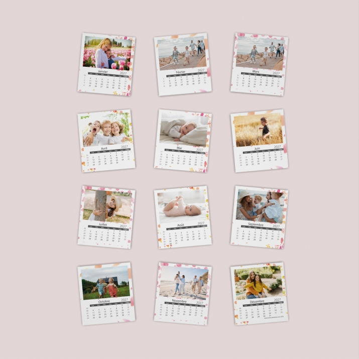 Calendriers magnétiques 12 planches
