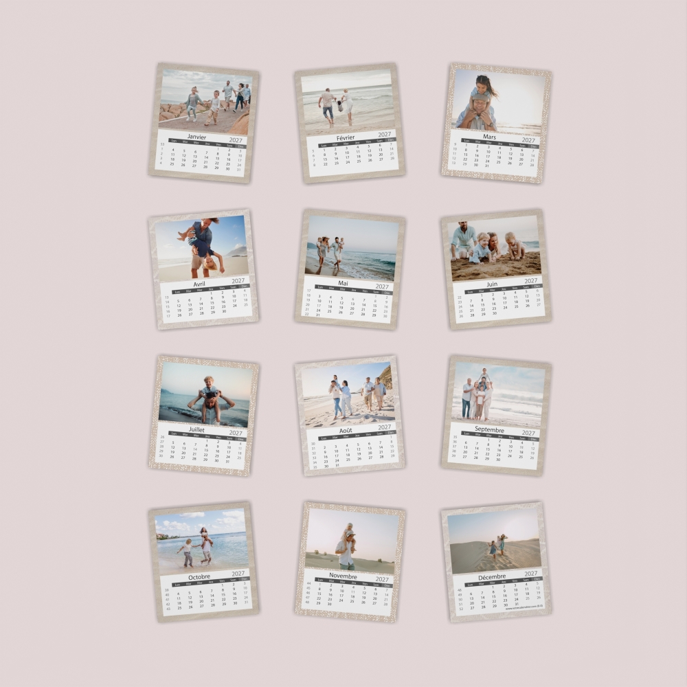 Calendriers magnétiques 12 planches