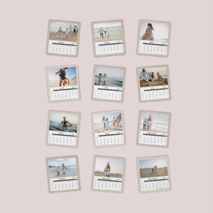 Calendriers magnétiques 12 planches