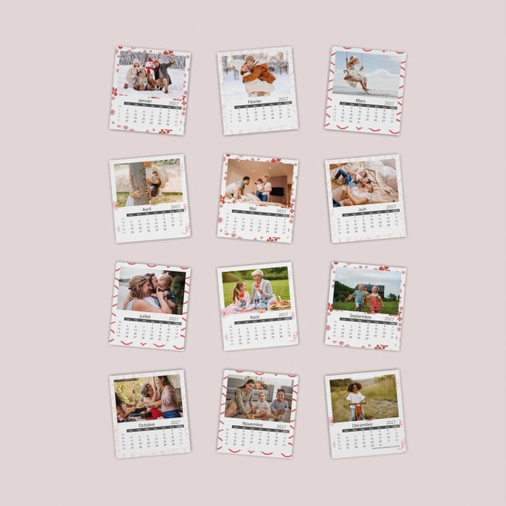 Calendriers magnétiques 12 planches