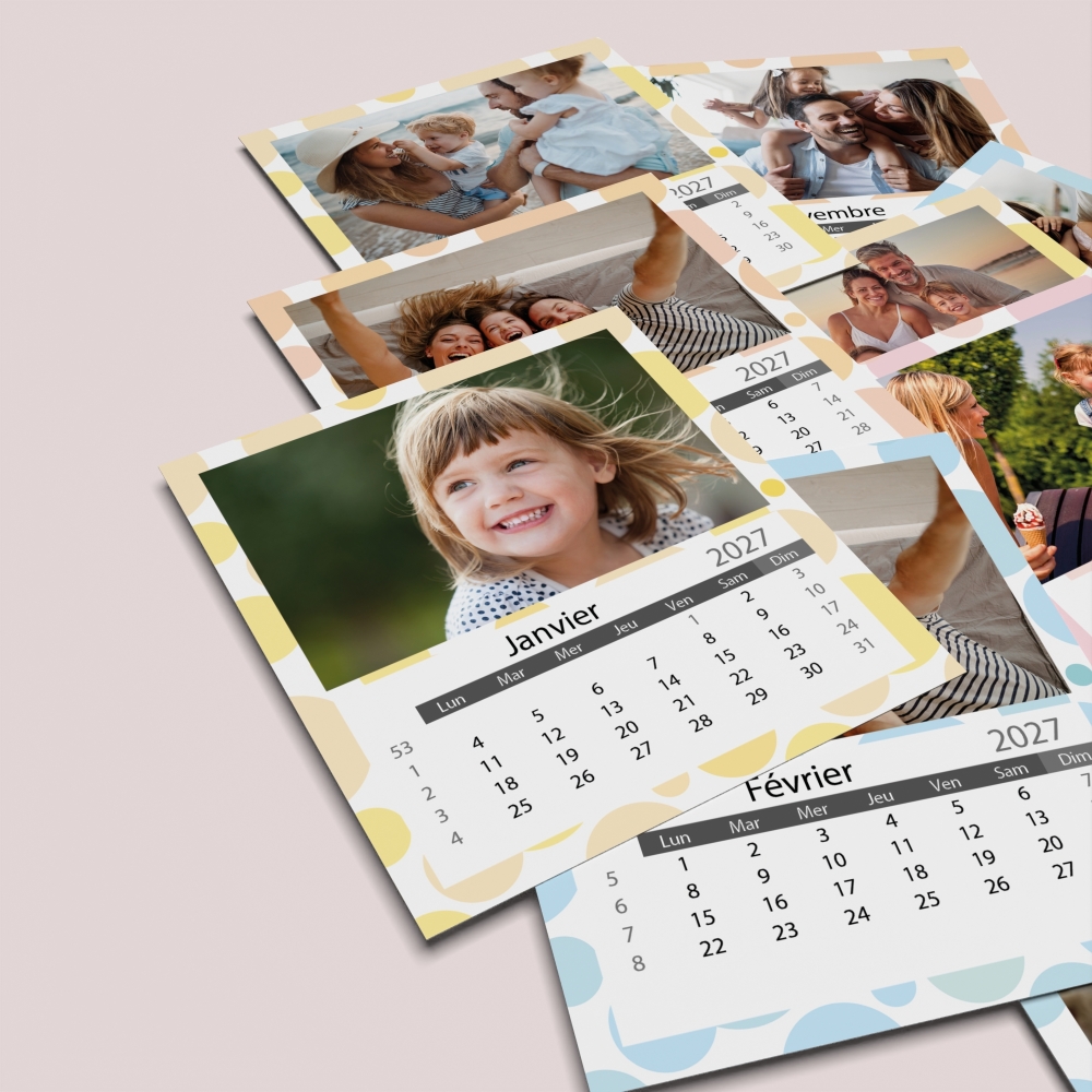 Calendriers magnétiques 12 planches