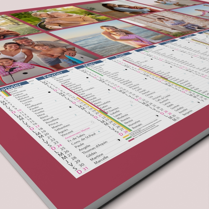 Calendrier photo bancaire
