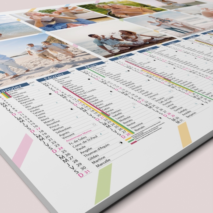 Calendrier photo bancaire