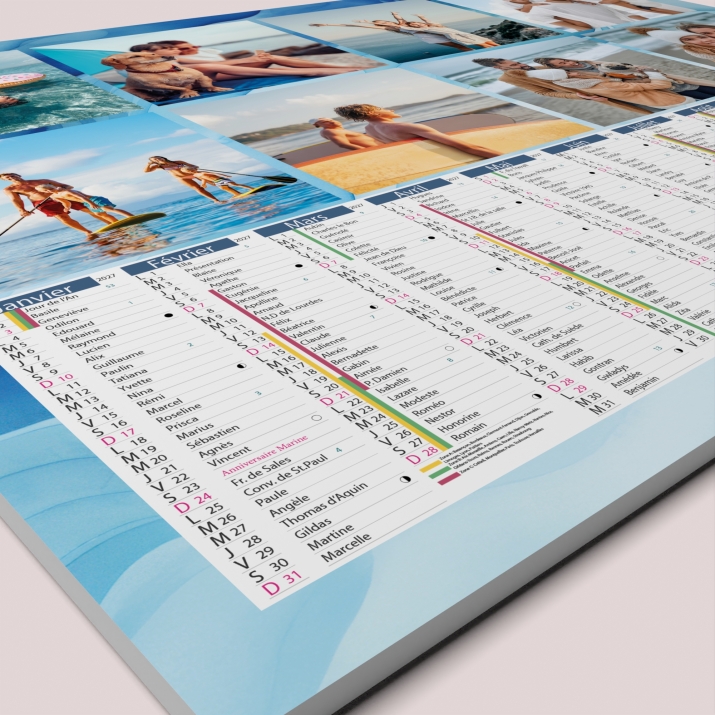 Calendrier photo bancaire