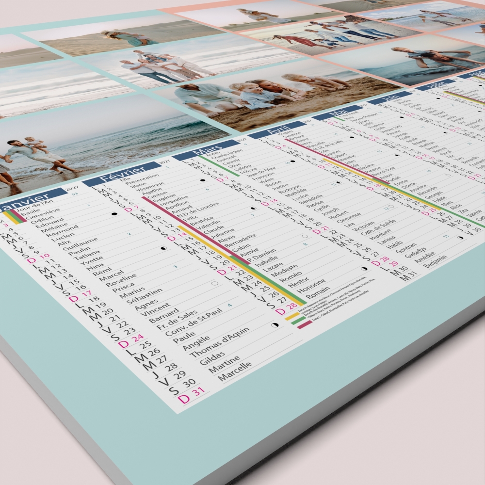 Calendrier photo bancaire