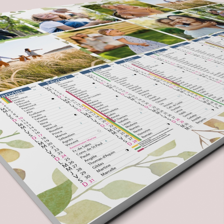 Calendrier photo bancaire