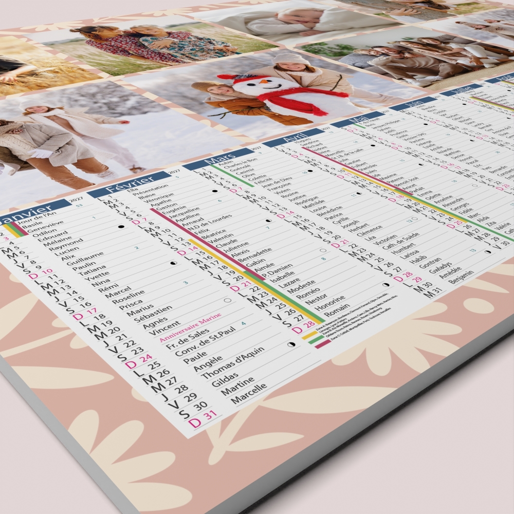 Calendrier photo bancaire