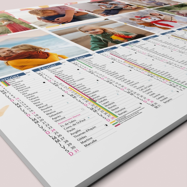 Calendrier photo bancaire