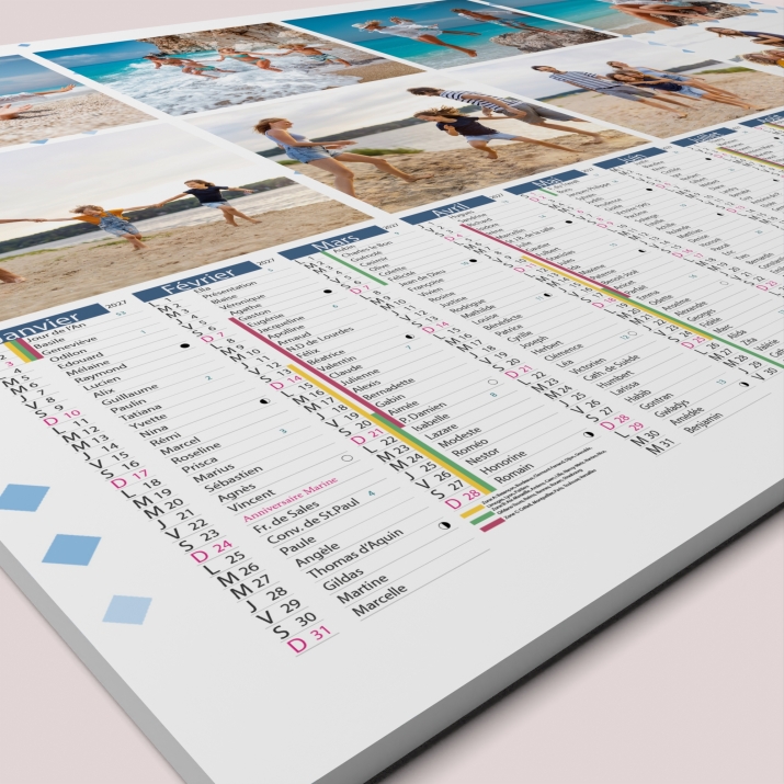 Calendrier photo bancaire