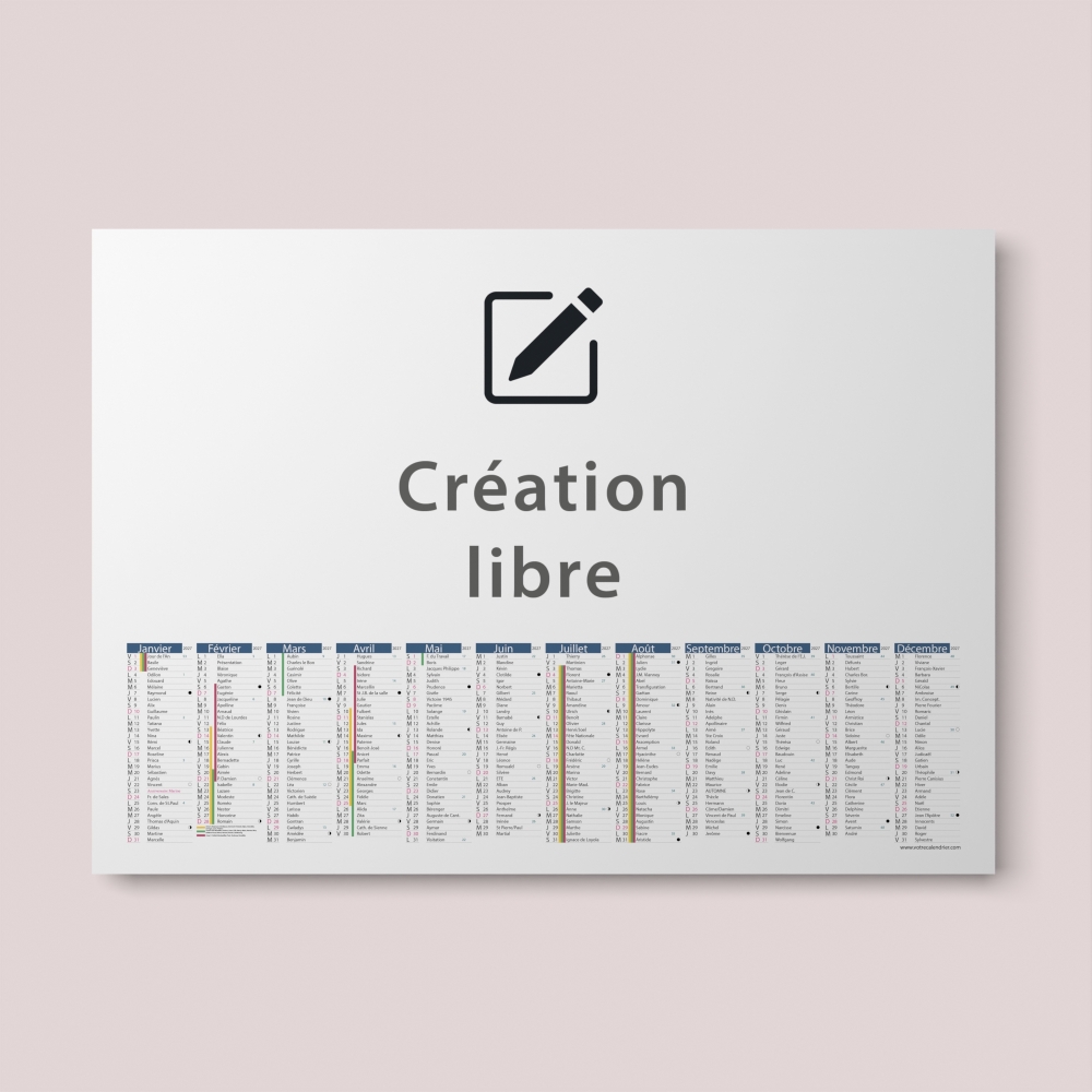 Calendrier photo bancaire