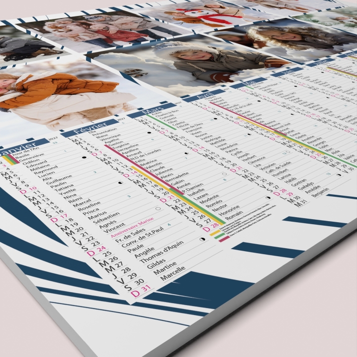Calendrier photo bancaire