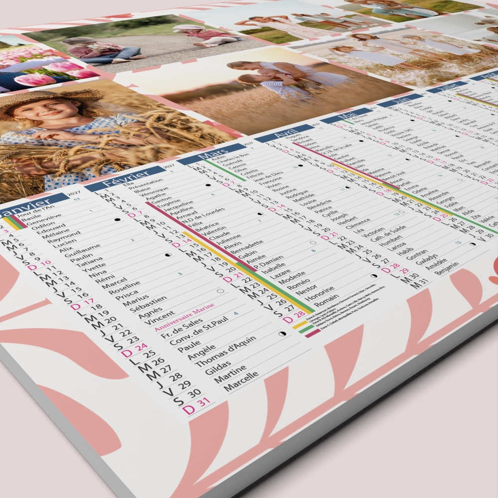 Calendrier photo bancaire