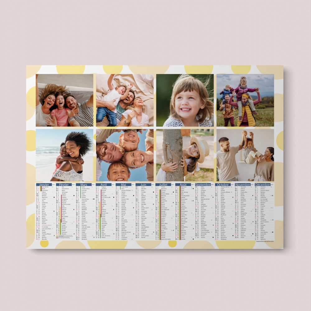 Calendrier photo bancaire