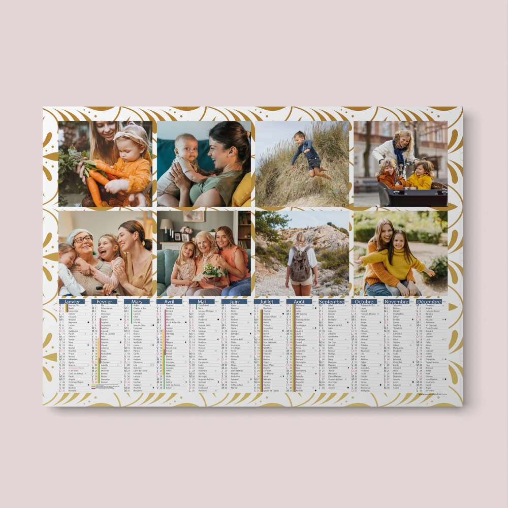 Calendrier photo bancaire
