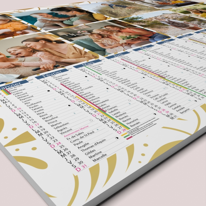 Calendrier photo bancaire
