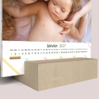 Calendrier sur bois carré