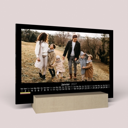 Calendrier sur bois pano