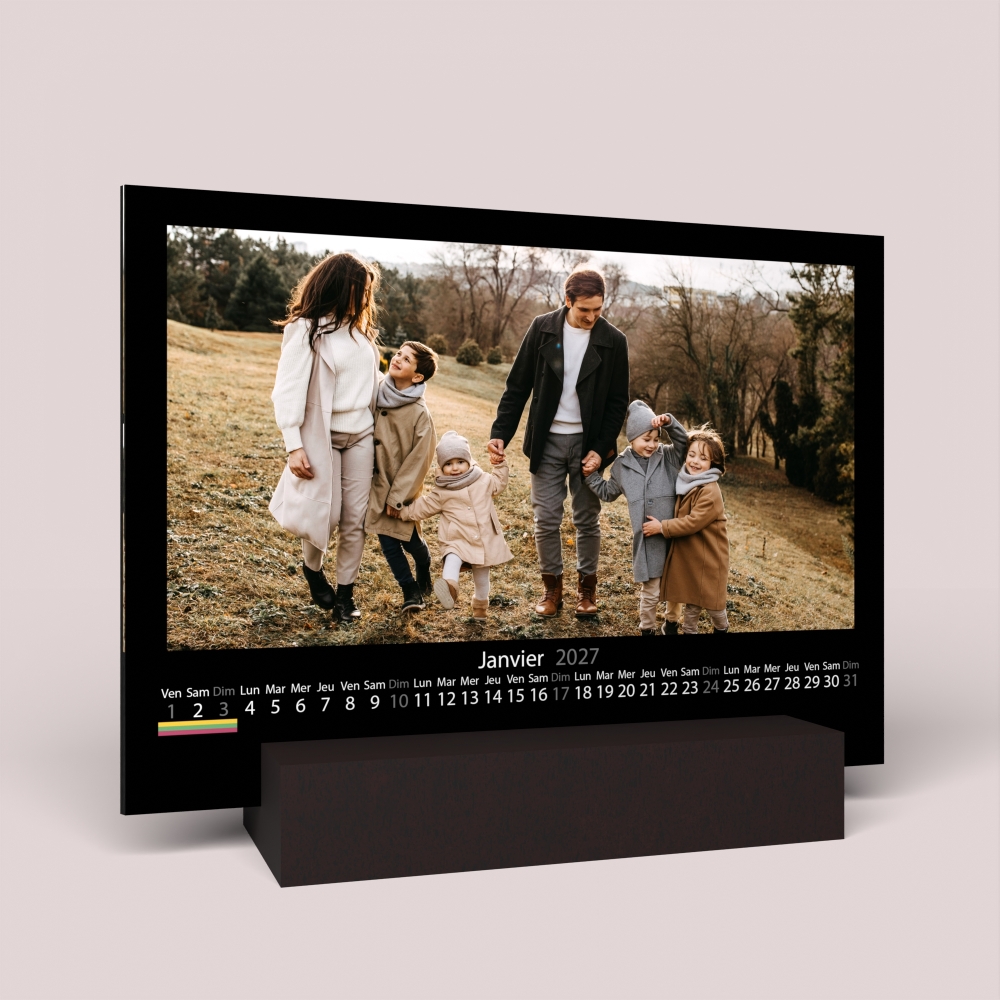 Calendrier sur bois pano
