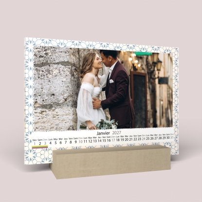 Calendrier sur bois pano