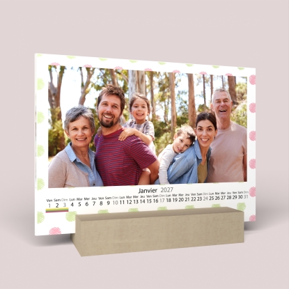 Calendrier sur bois pano