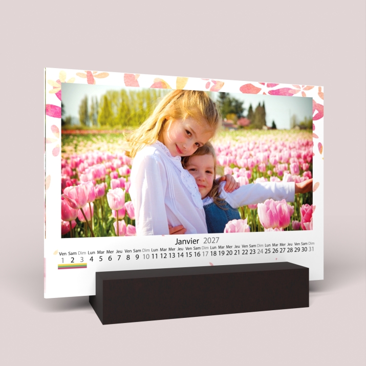 Calendrier sur bois pano