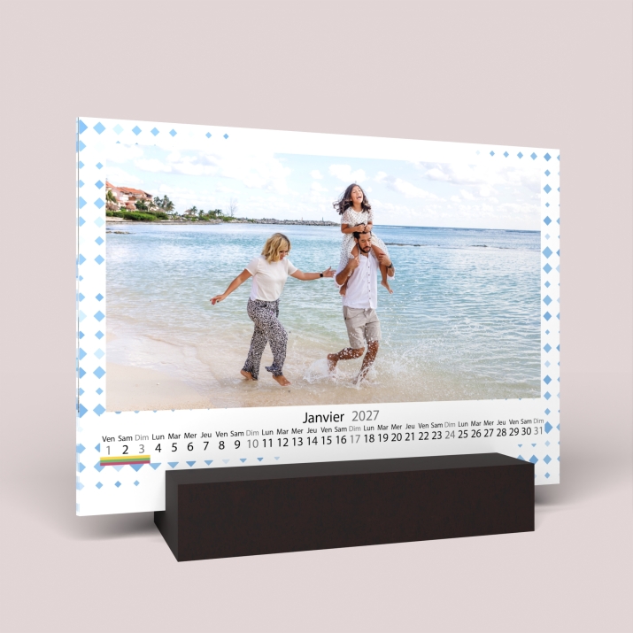 Calendrier sur bois pano