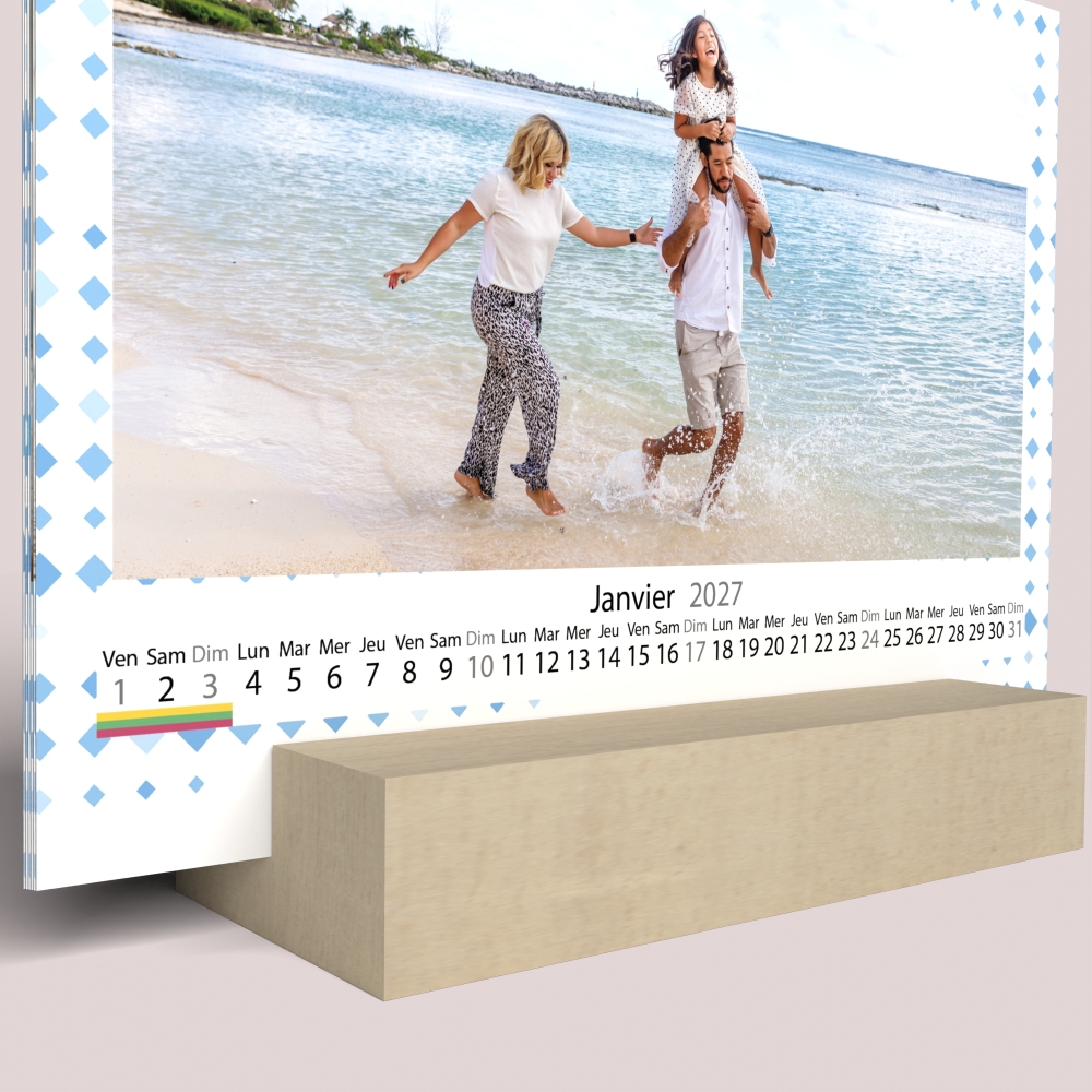 Calendrier sur bois pano