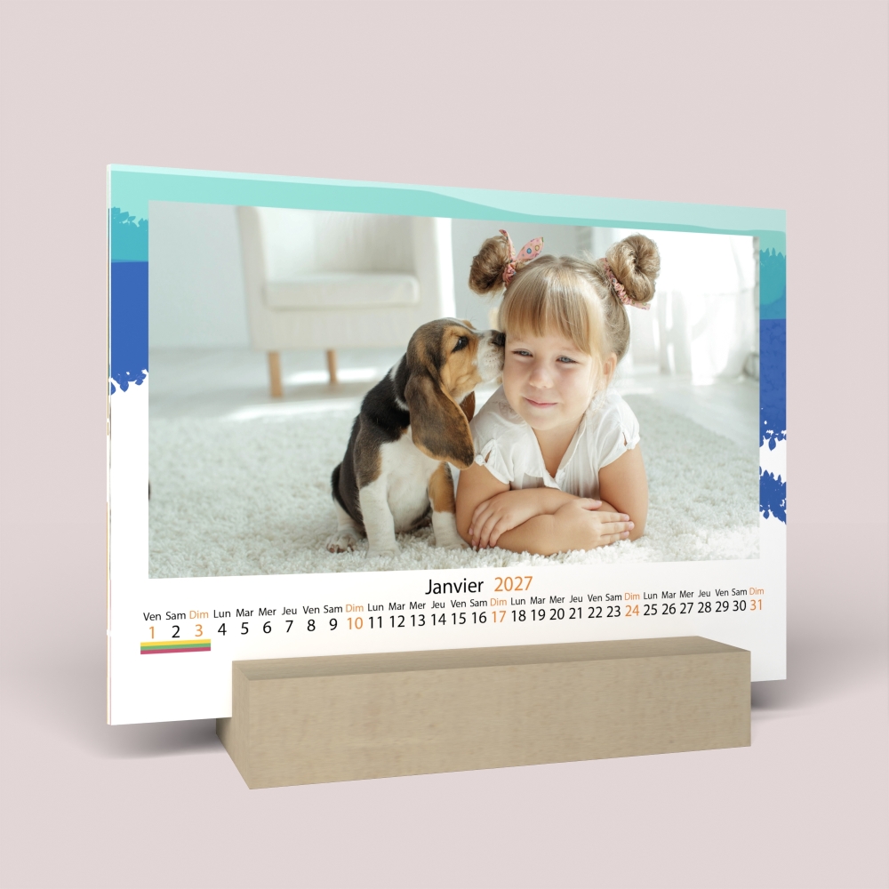 Calendrier sur bois pano
