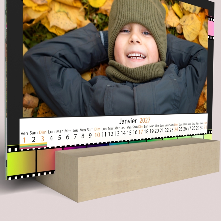 Calendrier sur bois pano