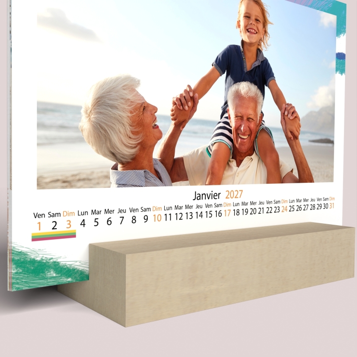 Calendrier sur bois pano