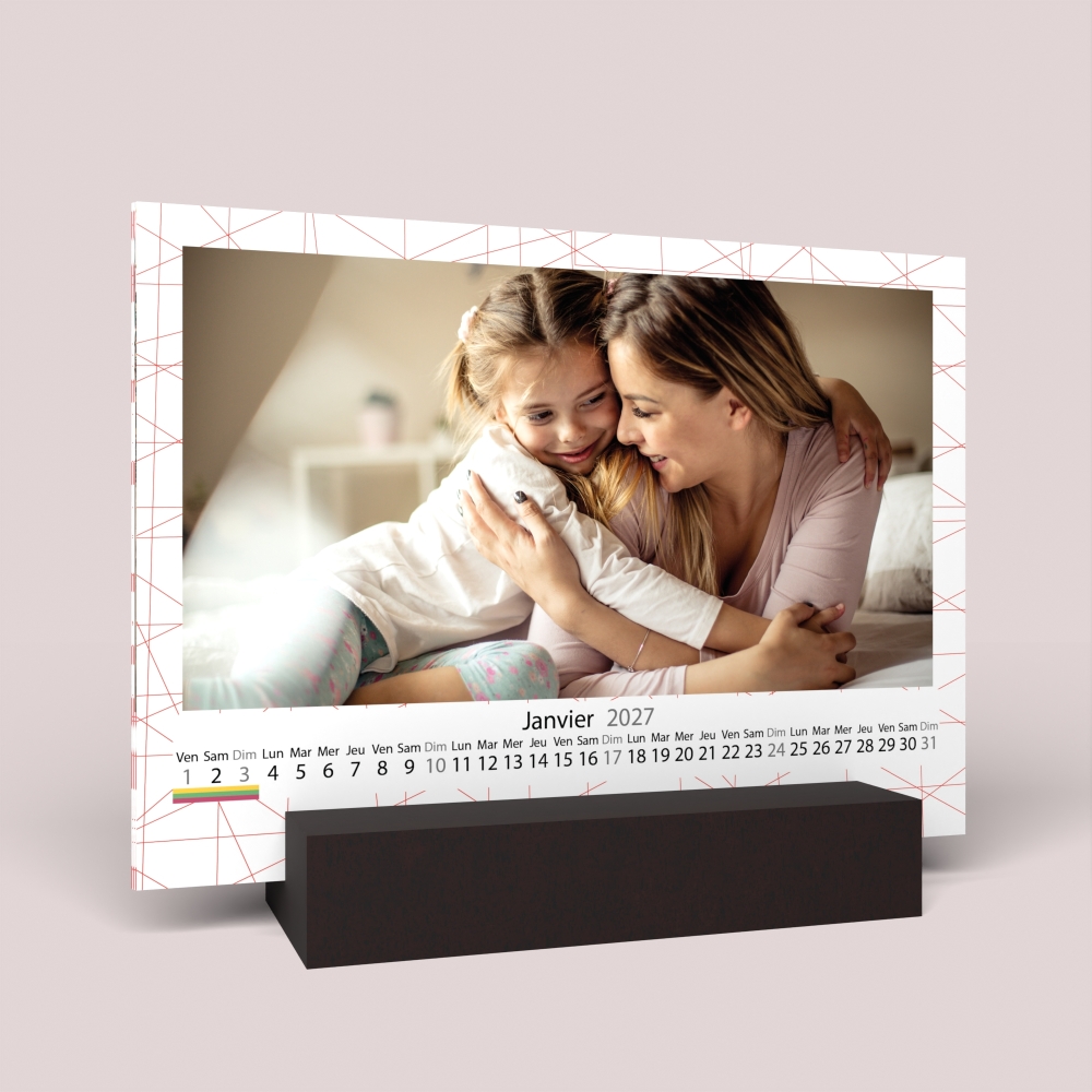 Calendrier sur bois pano