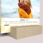 Calendrier sur bois carré