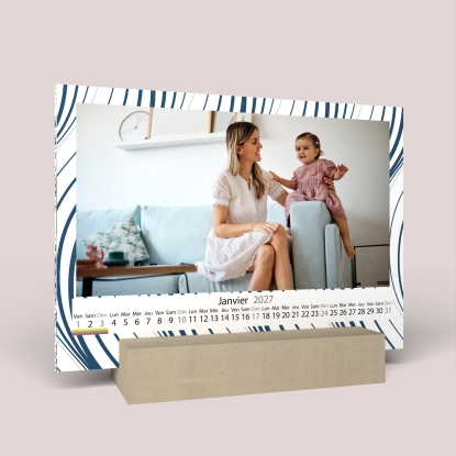 Calendrier sur bois pano