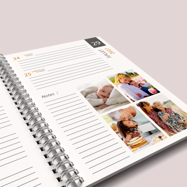 Agenda photo personnalisé