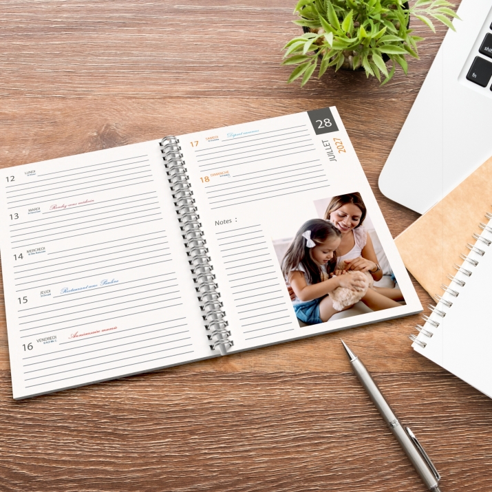 Agenda photo personnalisé