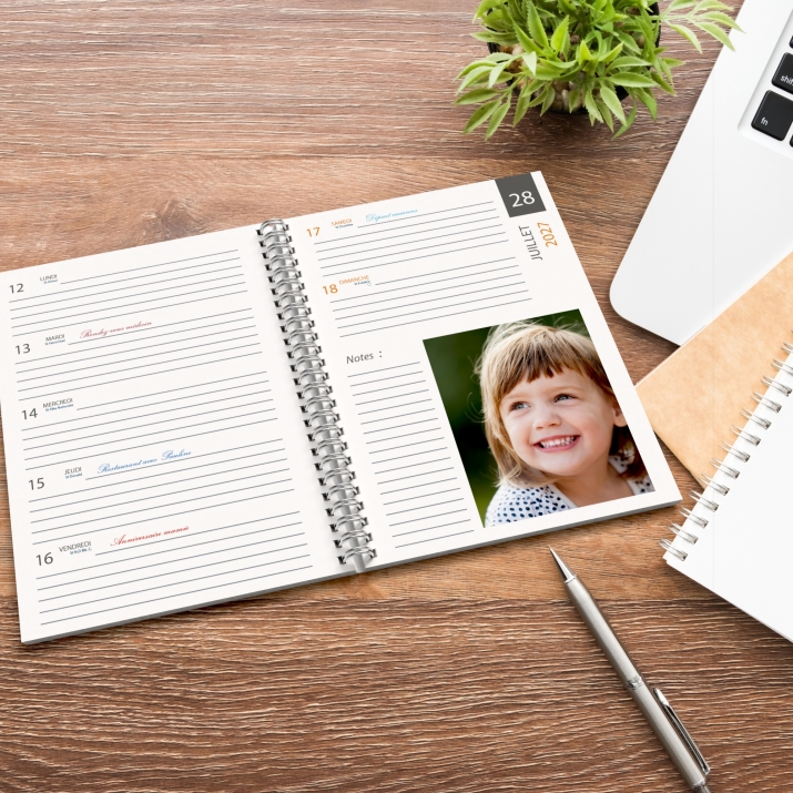 Agenda photo personnalisé