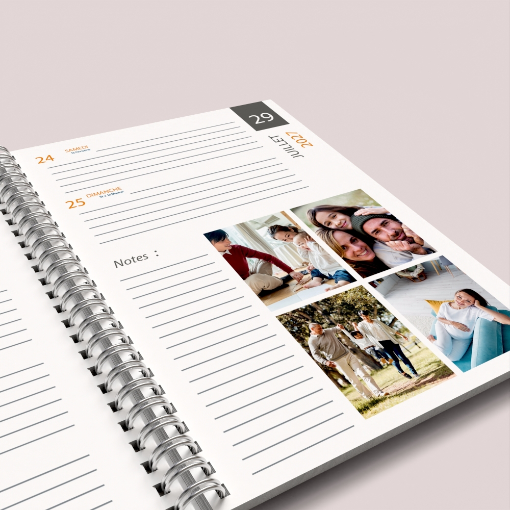 Agenda photo personnalisé