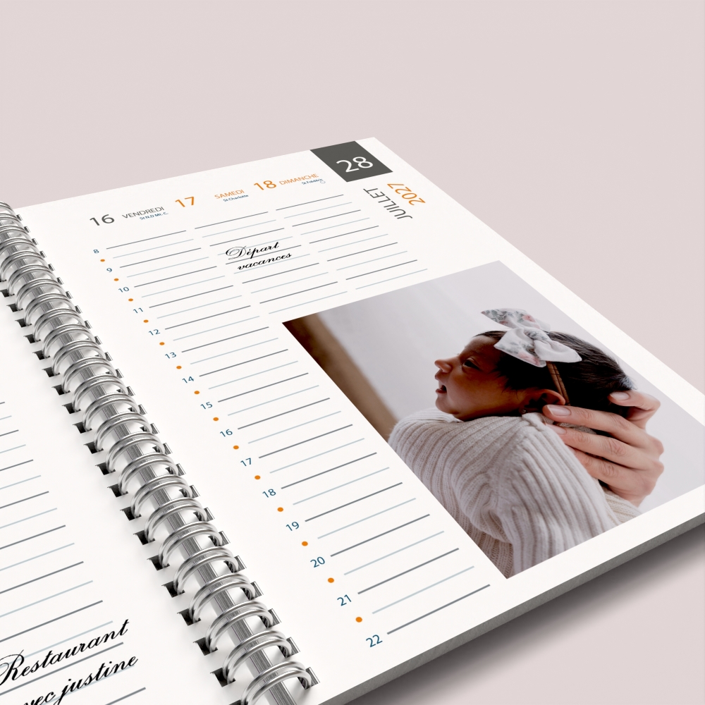 Agenda photo personnalisé