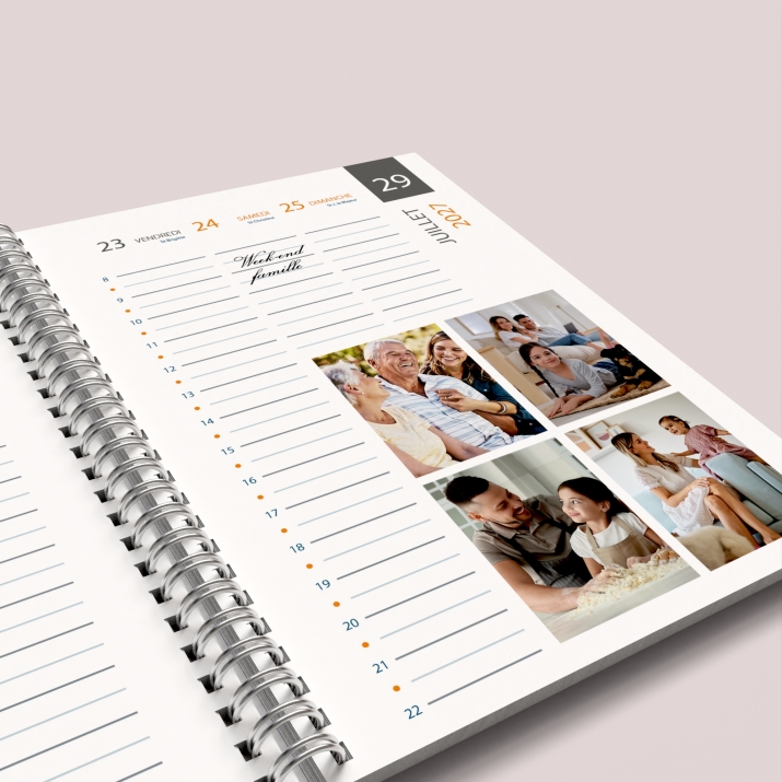Agenda photo personnalisé