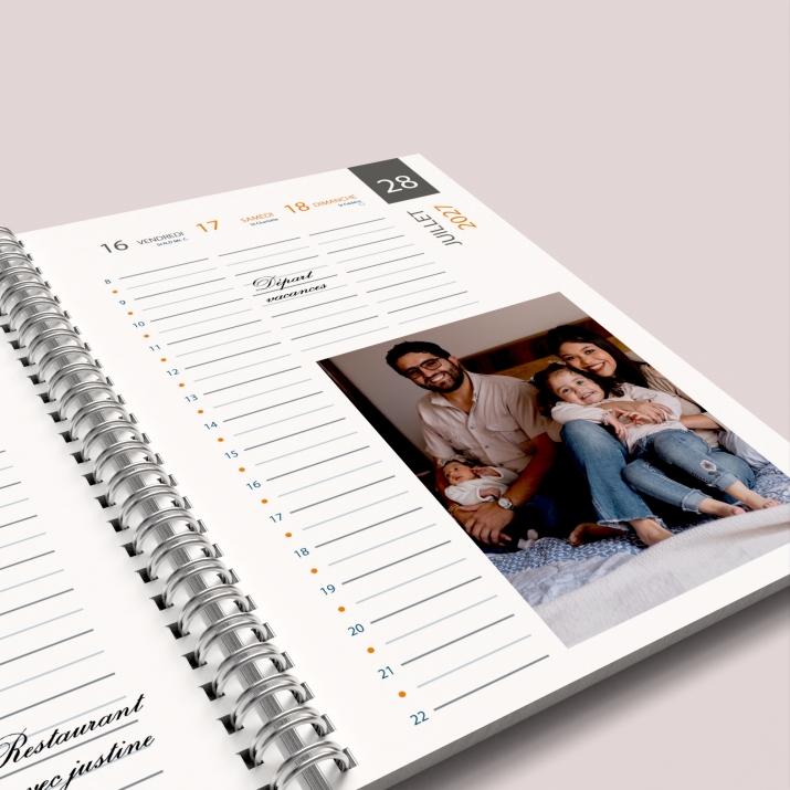 Agenda photo personnalisé