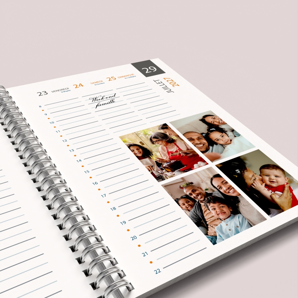Agenda photo personnalisé