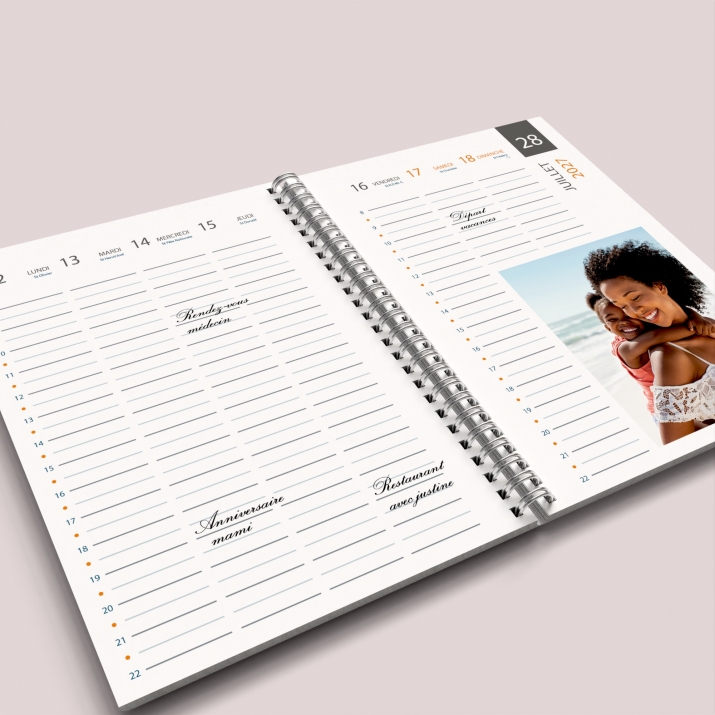 Agenda photo personnalisé