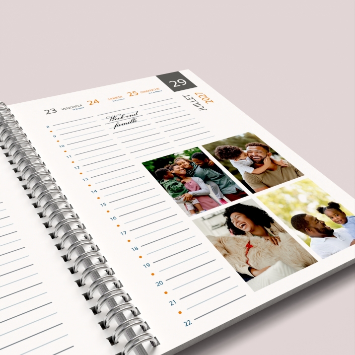 Agenda photo personnalisé
