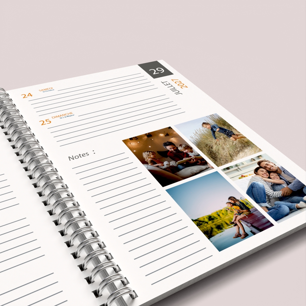 Agenda photo personnalisé