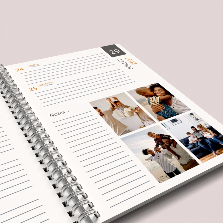 Agenda photo personnalisé