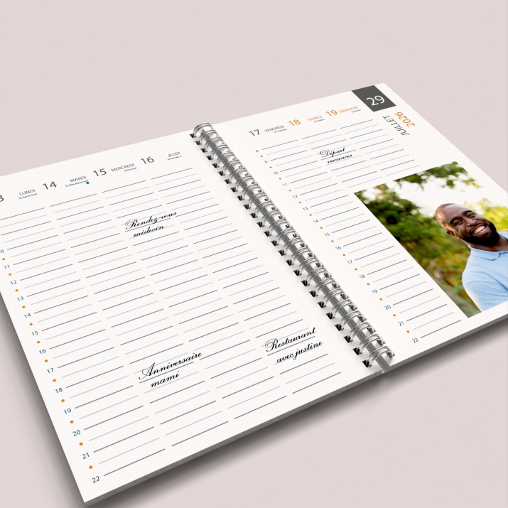 Agenda photo personnalisé
