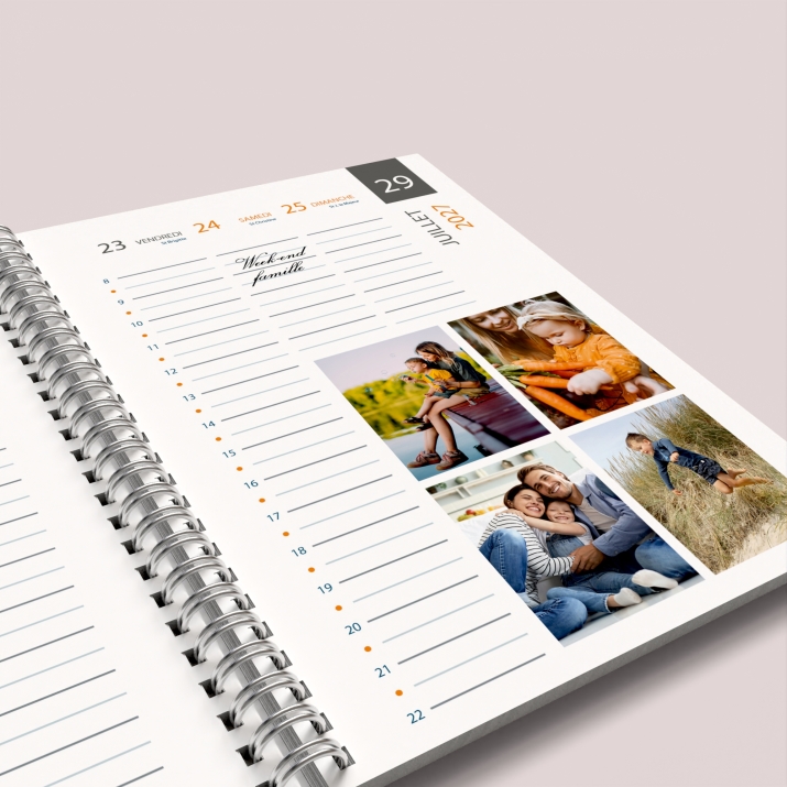 Agenda photo personnalisé