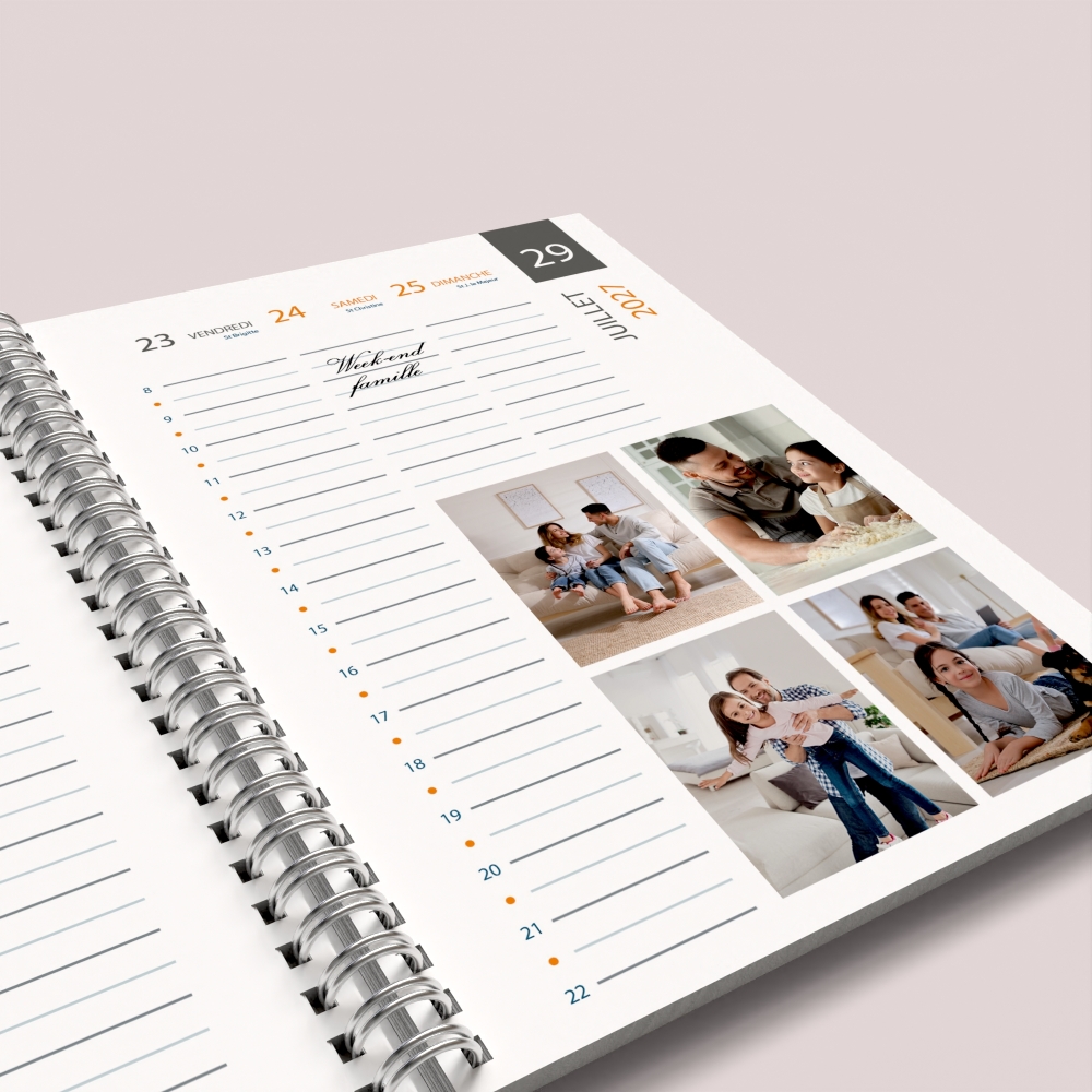 Agenda photo personnalisé